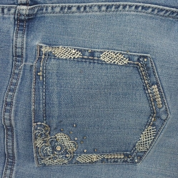 CJ BANKS WOMENS JEANS SIZE 14W IN A BEAUTIFUL BLUE DEMIN FADED - Picture 5 of 7